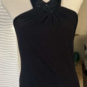 Stylish Black Halter Dress